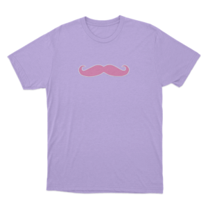 Pink Mustache T Shirt Purple